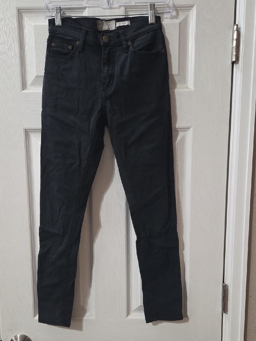 Free People Black High-Rise Skinny Jeans